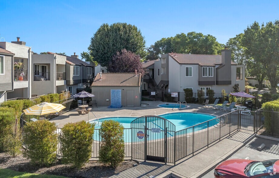 Aerial view of pool - Clipper Cove Apartments