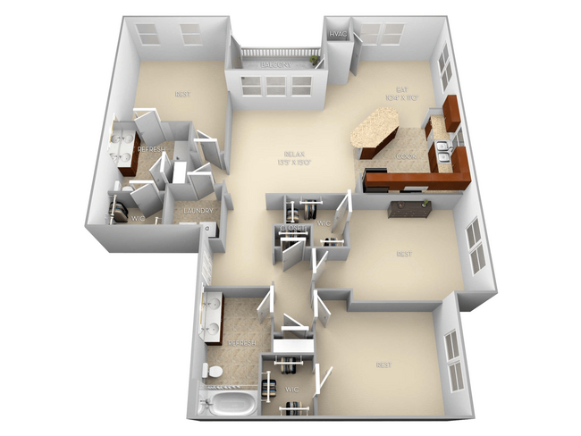 Floorplan - The Villagio Apartments