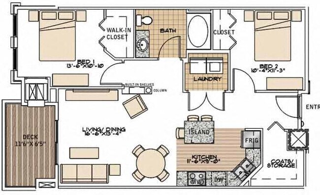 Floorplan - Marketplace and Main Apartments