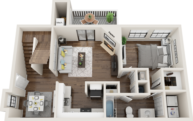 Floorplan - Balcones Club Apartments