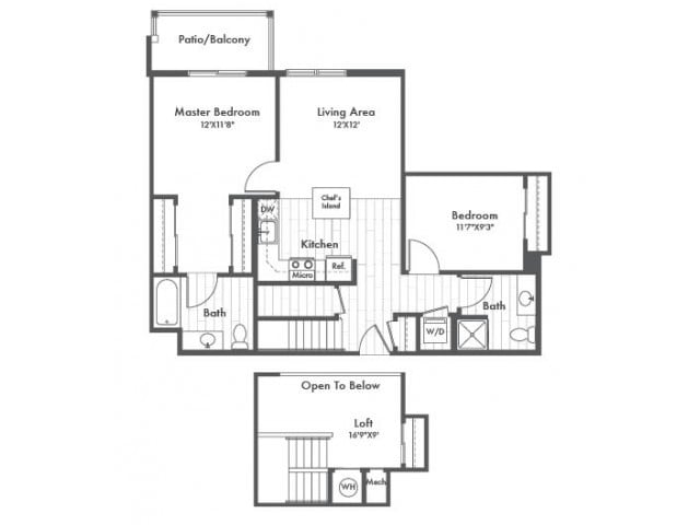 B3L Two Bedroom with Loft - Modera 44