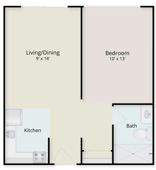 Sample 1BR Floorplan - Terraces at Summitview