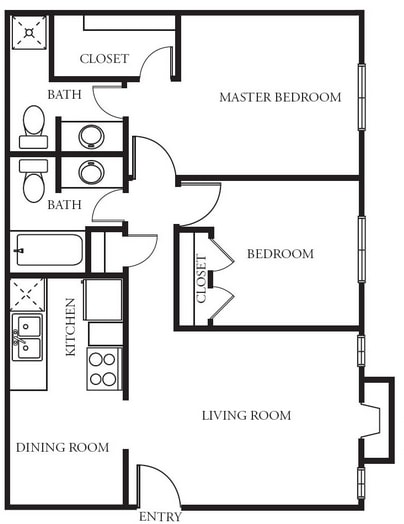 2BR/2BA - Mapleview Apartments
