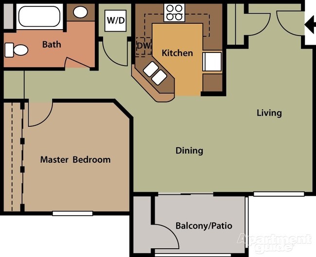 1 BR 1 BA 760 - Heritage at Draper