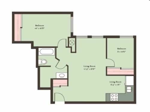 2BR/1BA - The Blackwood