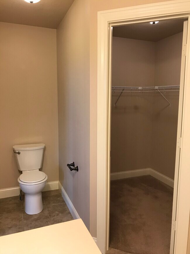 Master bathroom with walk-in closet. - 110 Scenic Dr