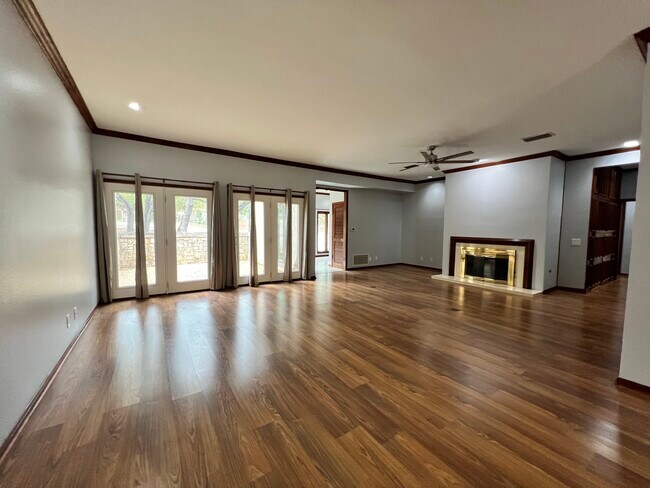 Fireplace from dining area - 8000 Donore Pl
