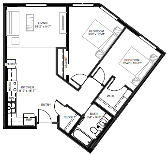 Floorplan - Eastside 1256