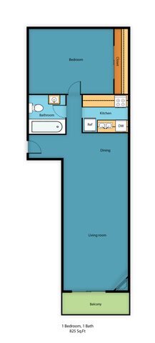 Floorplan - Willows Court Apartment Homes