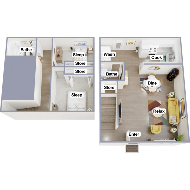Floorplan - SPRING VALLEY FLATS