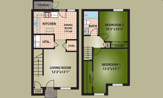2BR/1BA - Lafayette Mills Apartments
