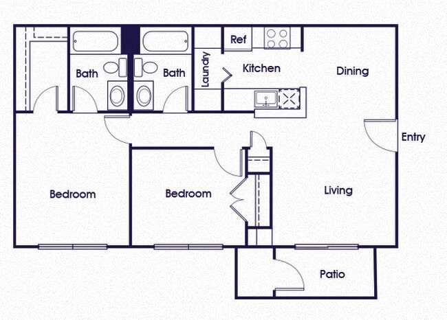 Floorplan - Riverwoods Apartments, Riverwoods at Lake Ridge Apartments & Riverwoods at Towne Square Townhomes