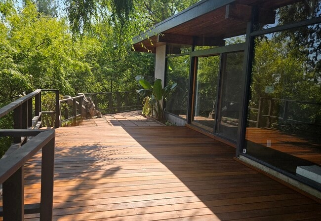 Ipe Deck and Wall of Windows. - 300 Sequoia Dr