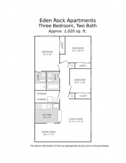 Floorplan - Eden Rock Apartments