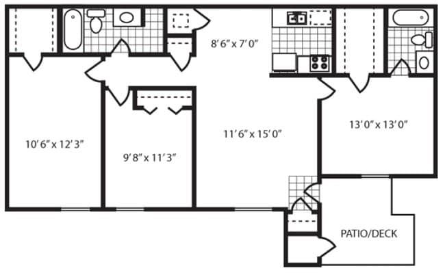 3BR/2BA - Echo Trail Apartments - Reduced Rates and ...