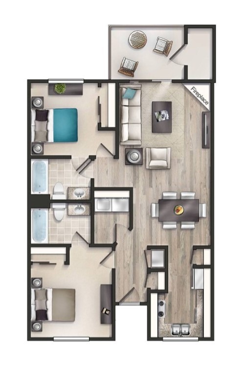 Floorplan - The Park at Three Oaks Apartments