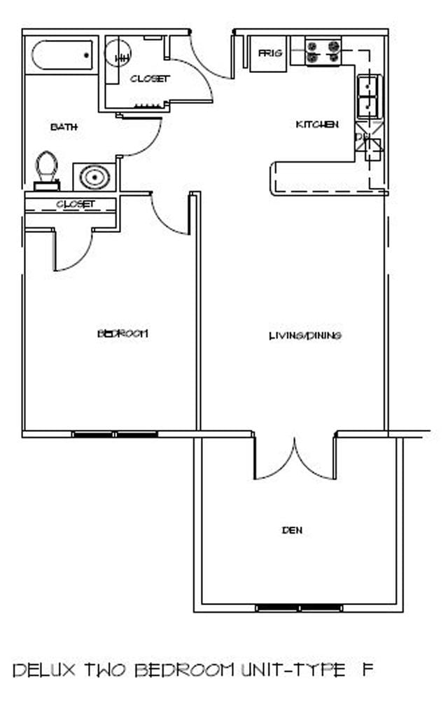 Floor Plan - F - Hunter's Chase Senior Apartments