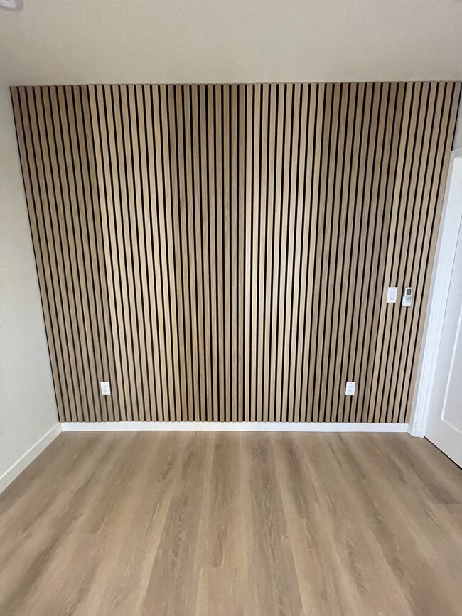 Cool wood panel sound proof wall - 3146 Rowena Ave