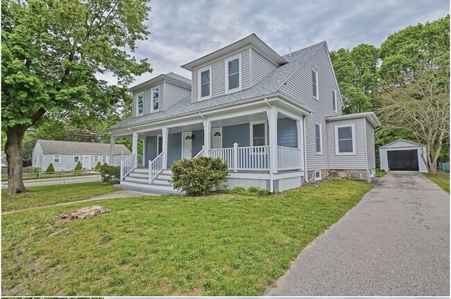 Structure has been removed at end of driveway; now used as a patio - 237 Standish Ave