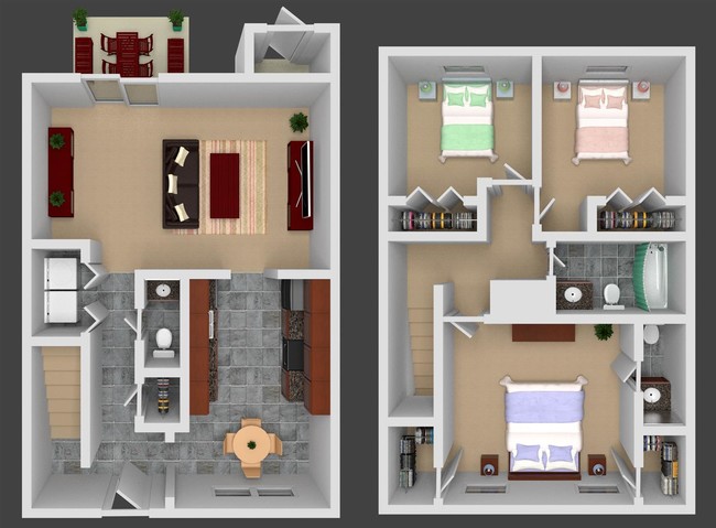 Floorplan - College Square at Harbour View Townhomes