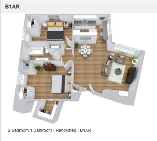 2X1 B1AR - Grand at Rockridge (FKA Pleasant Valley Apts)