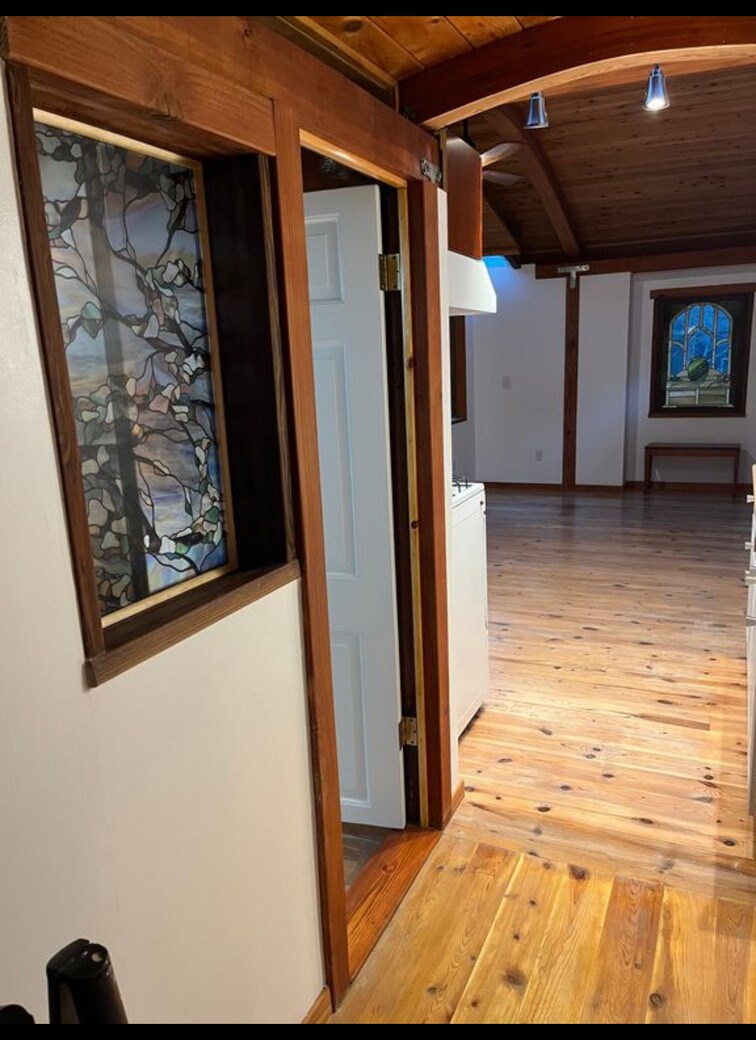 walkway from living room to master bedroom - 1417 Old Topanga Canyon Rd