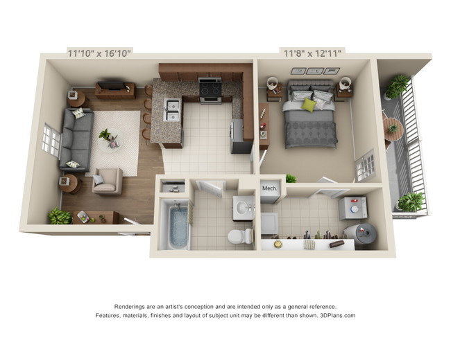 Floorplan - Town View Apartments