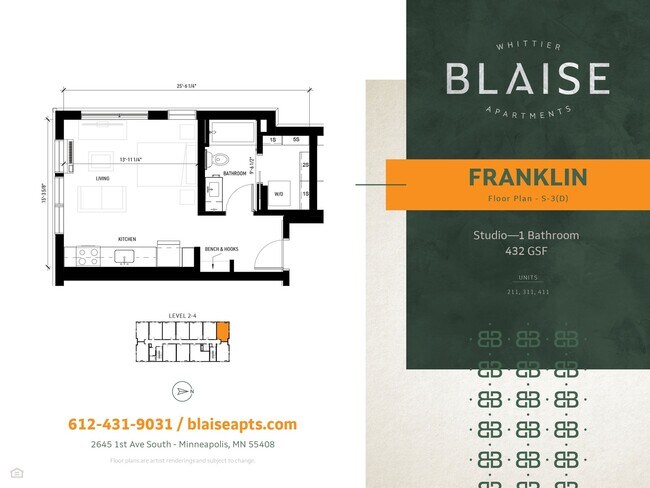 Floorplan - Blaise Apartments