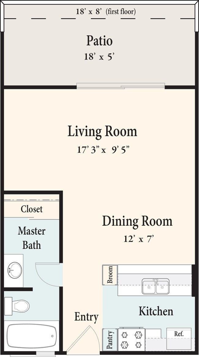 Floorplan - North Upland Terrace Apartments