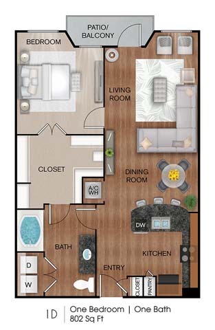 Floorplan - CREEKSIDE VUE APARTMENTS