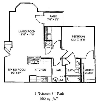 1BR/1BA - Carrington Park at Stone Terrace Apartments