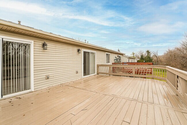 large deck over ravine - 746 Hilltop Ln