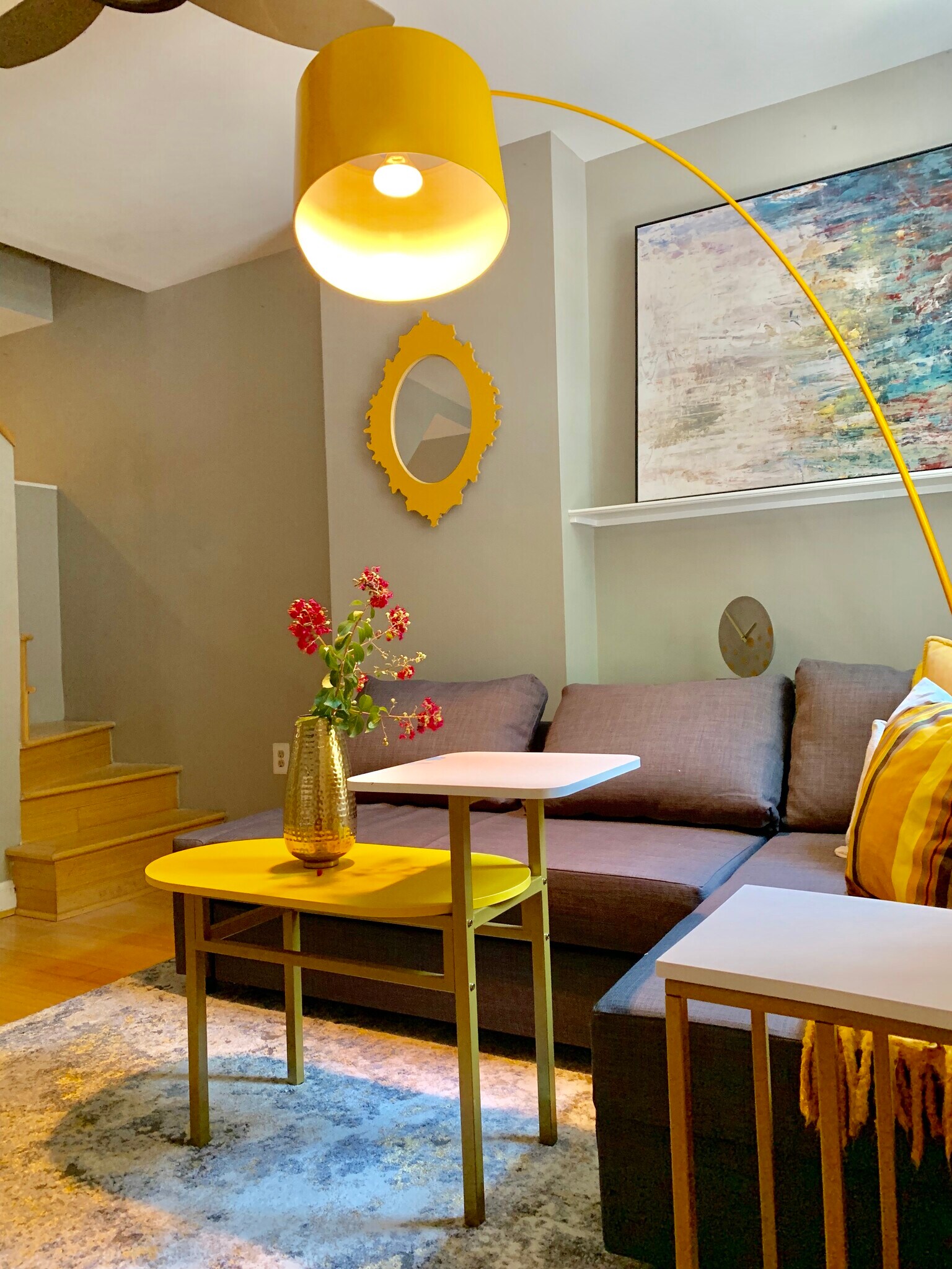 Stairs in the background lead to upstairs - 2227 10th St NW