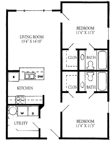 2BR/2BA - Collegiate Suites of Blacksburg