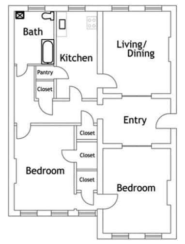 2BR/2BA - The Roanoke