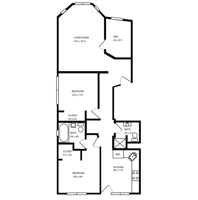 Floorplan - 4401 N Clark