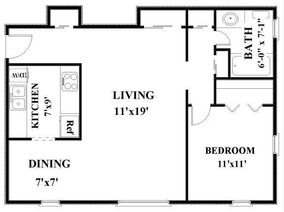 Floorplan - Brentwood Apartments