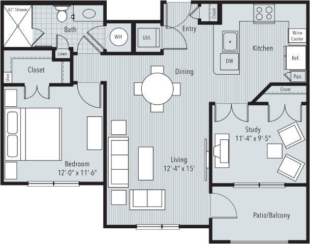 Floorplan - 46 Penn Apartment Homes