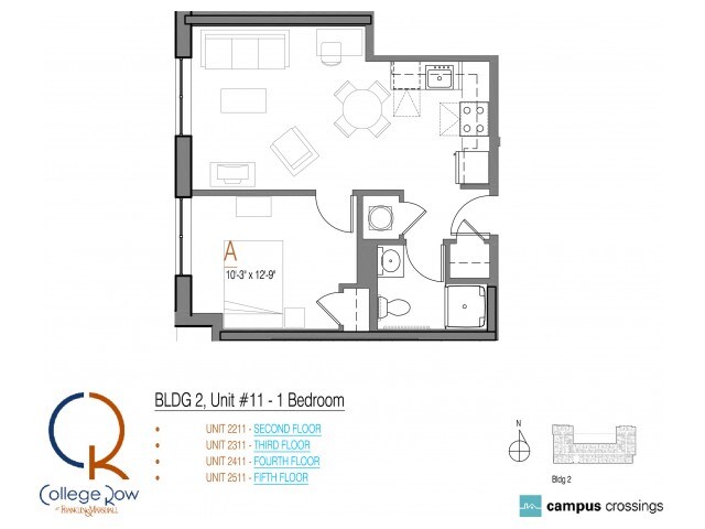 1 Bedroom - Campus Crossings at College Row