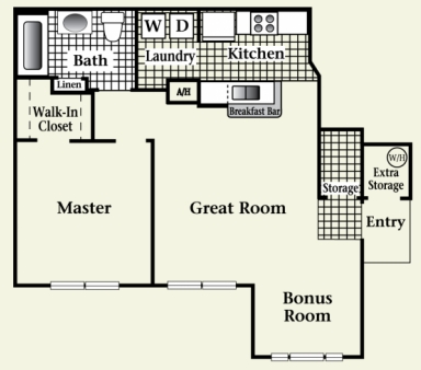 1BR/1BA - West Club Apartments