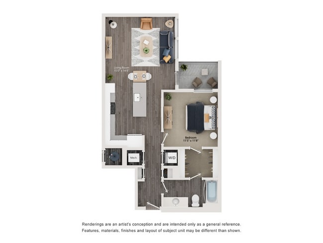 The Richmond A11 Floorplan Millcreek - The Richmond Apartments
