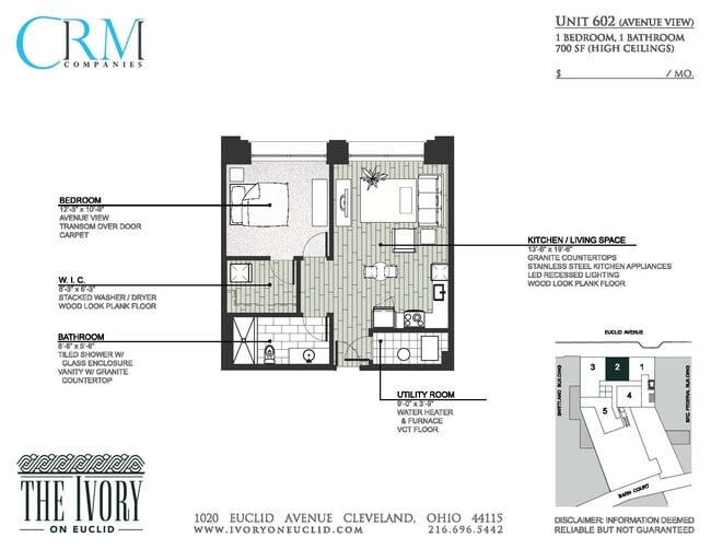 Floorplan - Ivory on Euclid