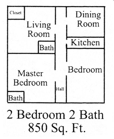 2BR/2BA - Azalea Apartments