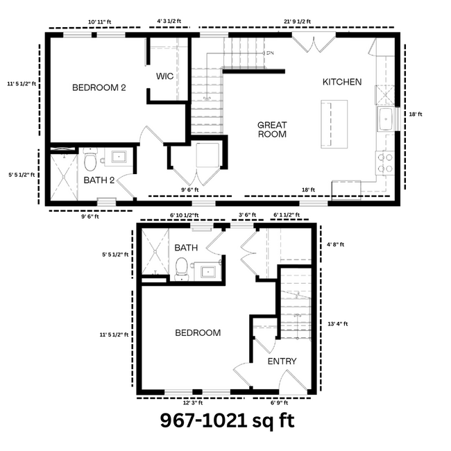 Desert Lily - 967-1021 SF dimensions - Culdesac Tempe