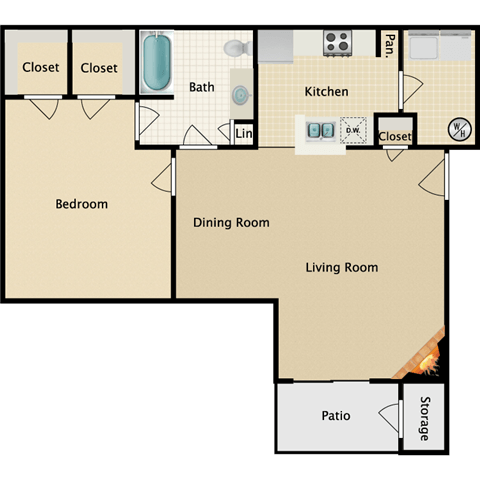 Floorplan - Stonebriar Woods Apartment Homes