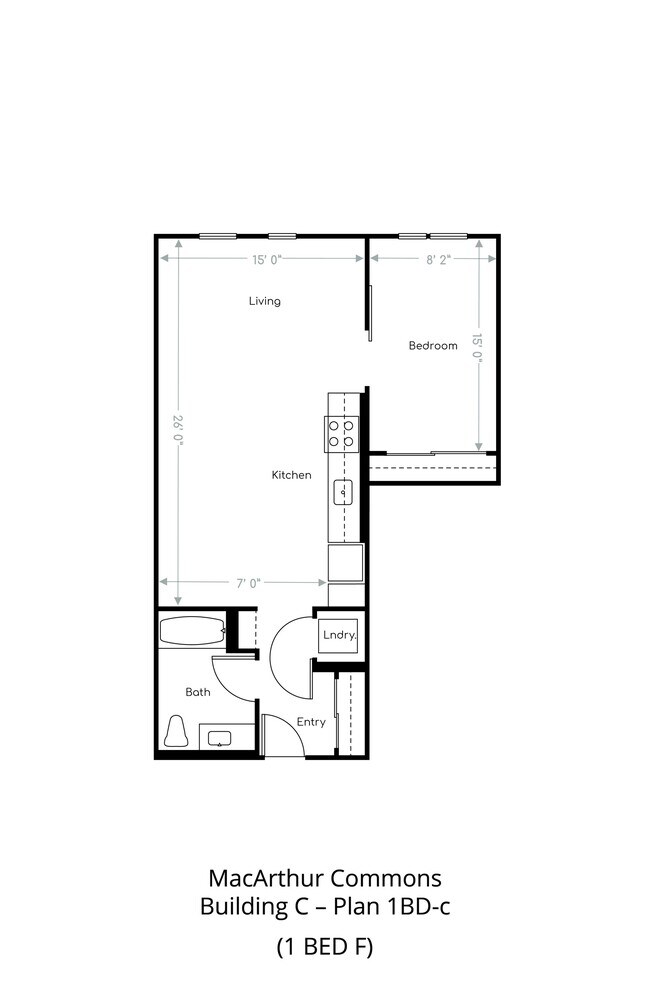 One Bedroom F - MacArthur Commons