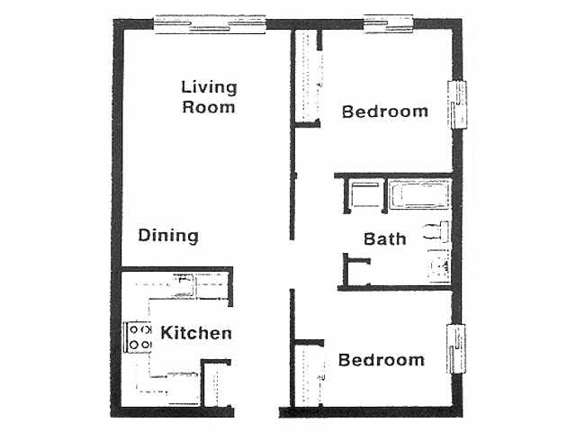 2BR/1BA - CenterPointe Apartments & Townhomes