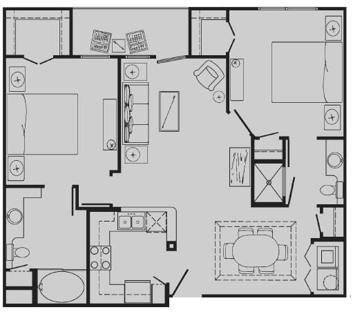 Floorplan - Tuscany Court Apartments