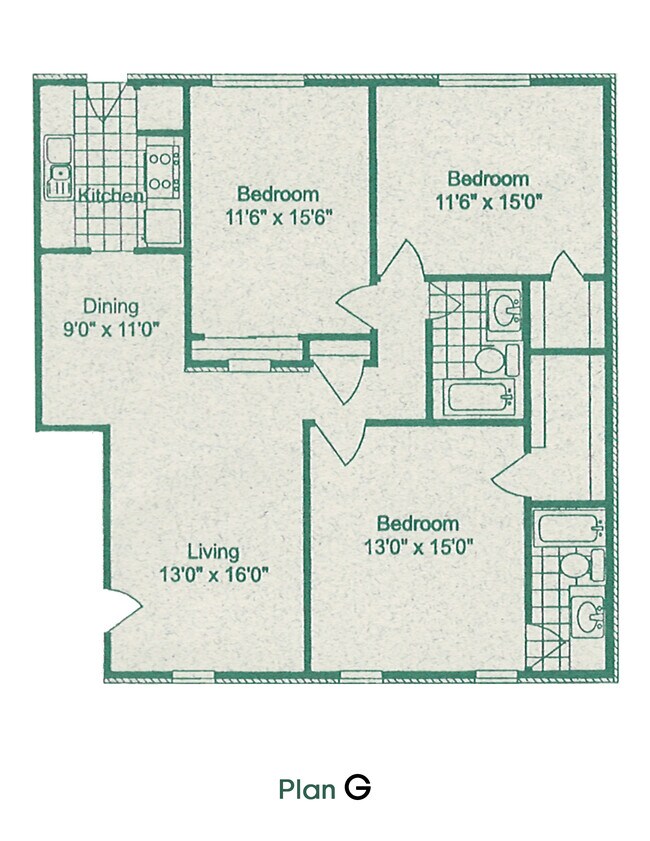Floorplan - Amherst Apartments