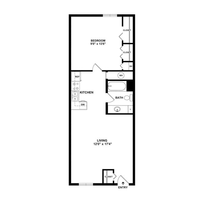 One Bedroom - 675 sq. ft. - Beechwood Terrace - Beechwood & Beechwood Terrace Apartments